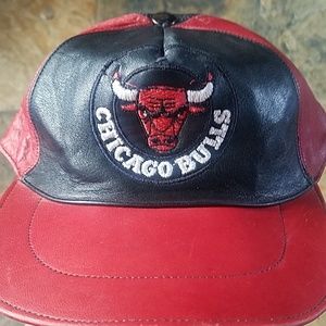 Vintage Leather Lil Kids Bulls Cap